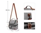 LOKASS Lunch Bags for Women Double Deck Insulated Lunch Box Large Cooler Tote Bag 7