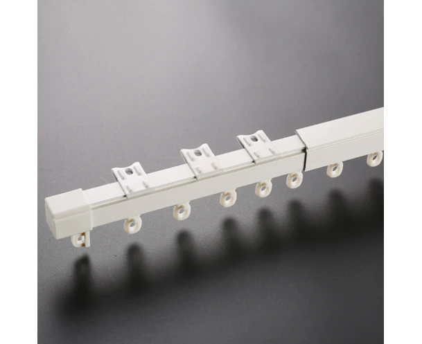 Ceiling Mount Curtain Rail Extendable Curtain Track System White