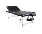 RelaxPro 75CM Massage Table 3 Fold Portable Aluminium Beauty Bed Therapy Waxing