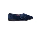 GBS Womens Audrey Touch Fasten Slippers (Navy) - FS1143