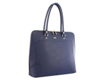 Morrissey Italian Structured Leather Laptop Bag (MO1992) - Navy