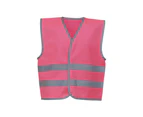 Yoko Hi-Vis Childrens/Kids Reflective Border Waistcoat (Fluorescent Pink) - RW4918