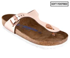 Birkenstock Women's Gizeh Soft Footbed Regular Fit Sandals - Metallic Copper