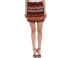 Maje Women's  Jacquard Knit Mini Skirt - Red
