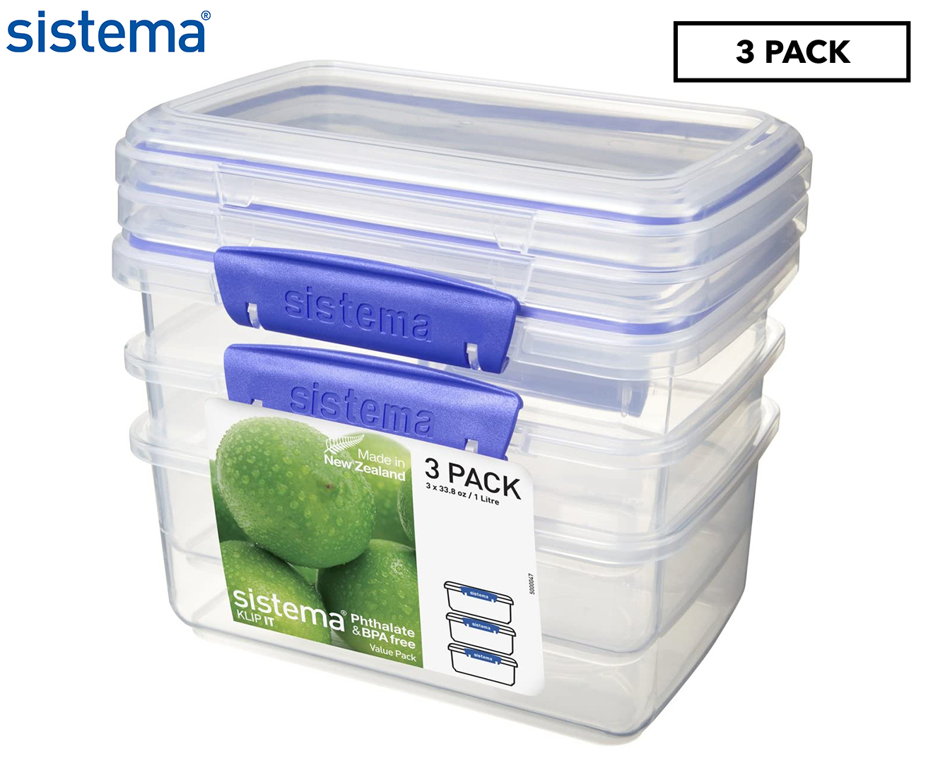 Sistema 7 Liter Klip It Rectangle Storage Container