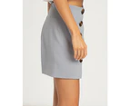 Calli Women's Serena Button Up Skirt - Grey