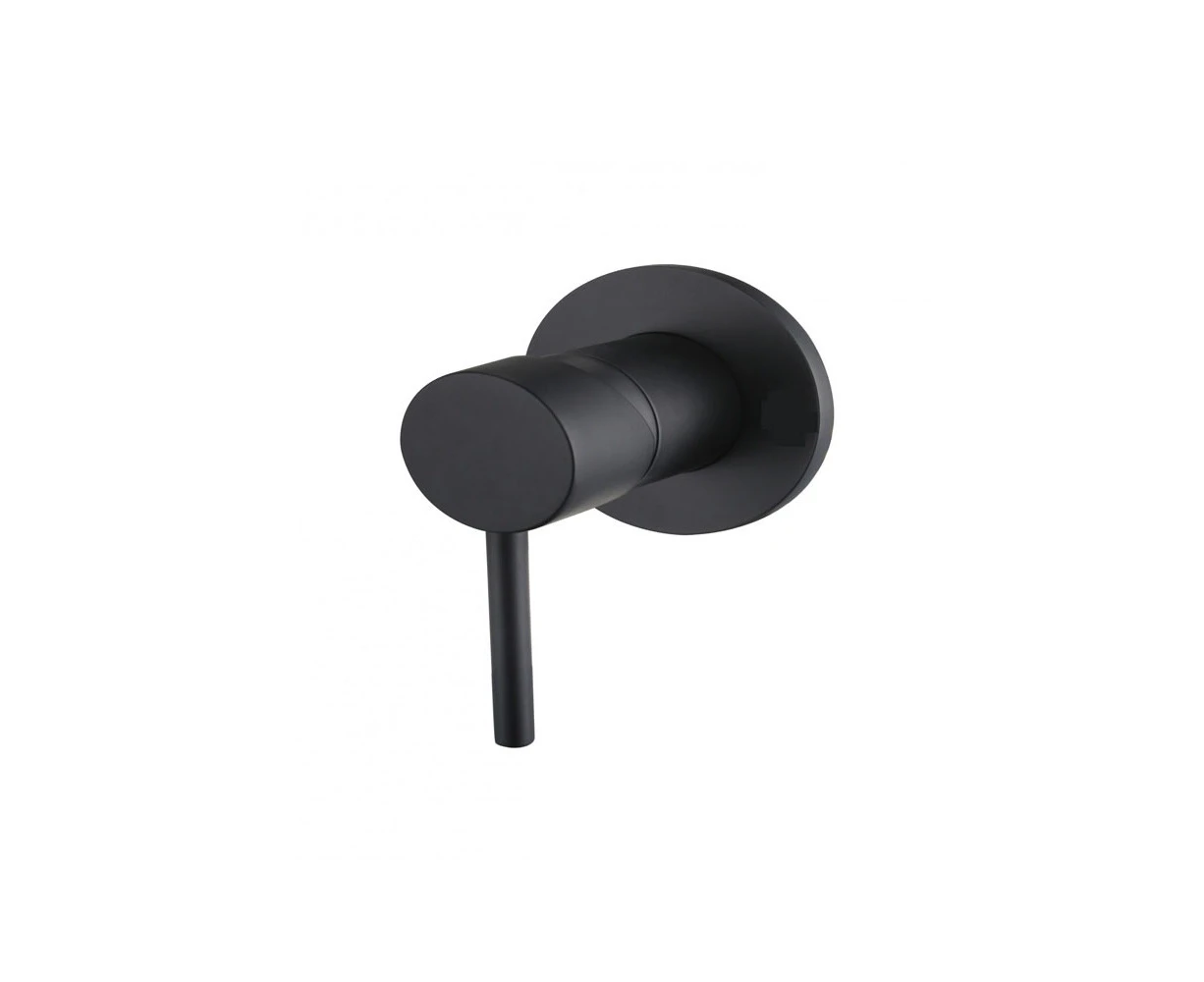 Black Round Pin Handle Brass Shower Mixer