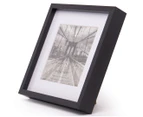 Set of 2 Cooper & Co. 6x6" Premium Metallicus Metal Photo Frames - Black