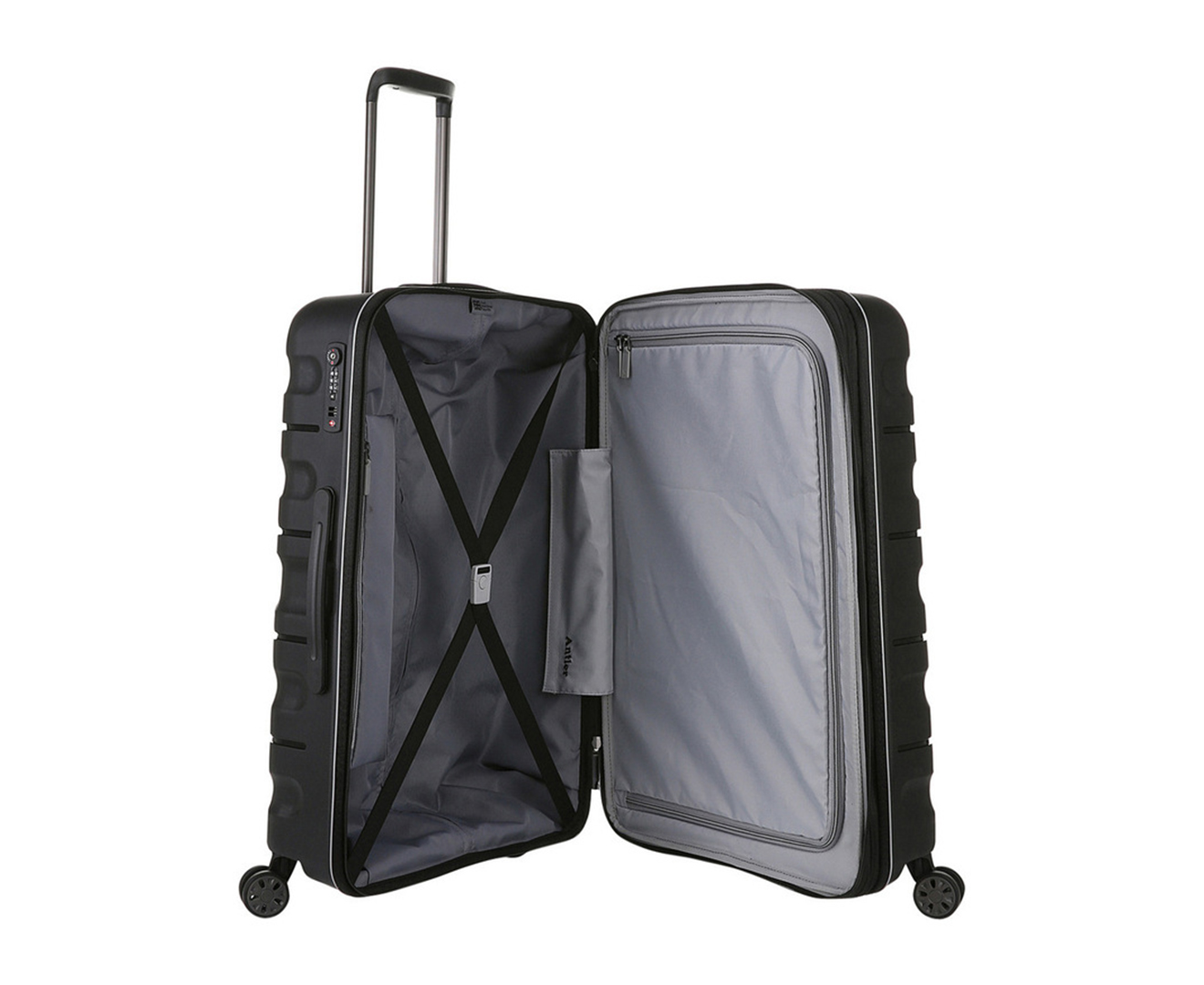 Antler Juno II 3-Piece Hardcase Spinner Luggage/Suitcase Set - Black ...