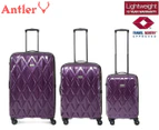 Antler Avanti CX 3-Piece 4W Expanding Hardcase Luggage/Suitcase Set - Purple
