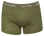 Calvin Klein 100% Cotton Trunks 3-Pack - Olive/Charcoal/Grey