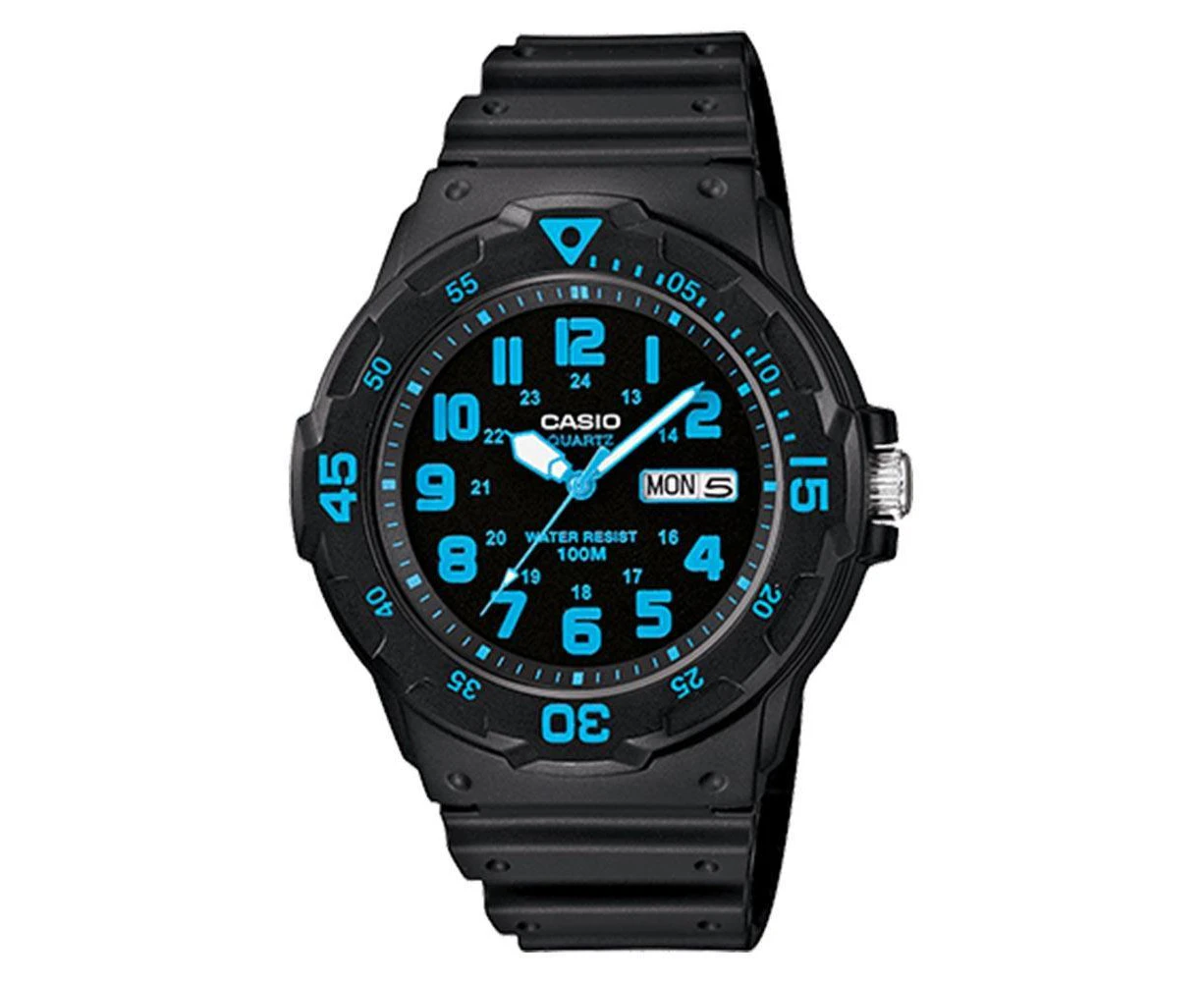 Classic Analog Black Resin Band Watch MRW200H-2B