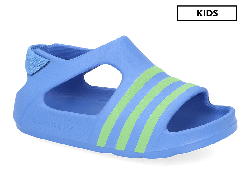 Adidas Kids' Toddler Adilette Play Slides - Real Blue/Glow Green