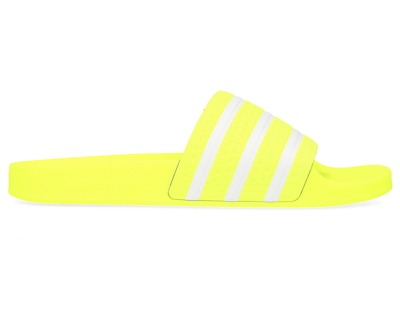 adidas adilette slides solar yellow