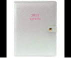 Oh Snap Planner 2020 - White Glitter  : Hardbound Fabric Cover