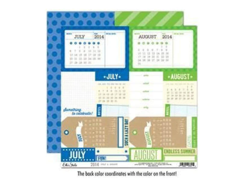 Elle's Studio - 2014 - July & August 12X12 D/Sided Paper  (Pack Of 10)