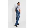 Dungarees-online STEVIE Super Loose-Fit Mens Dungarees - Faded Blue