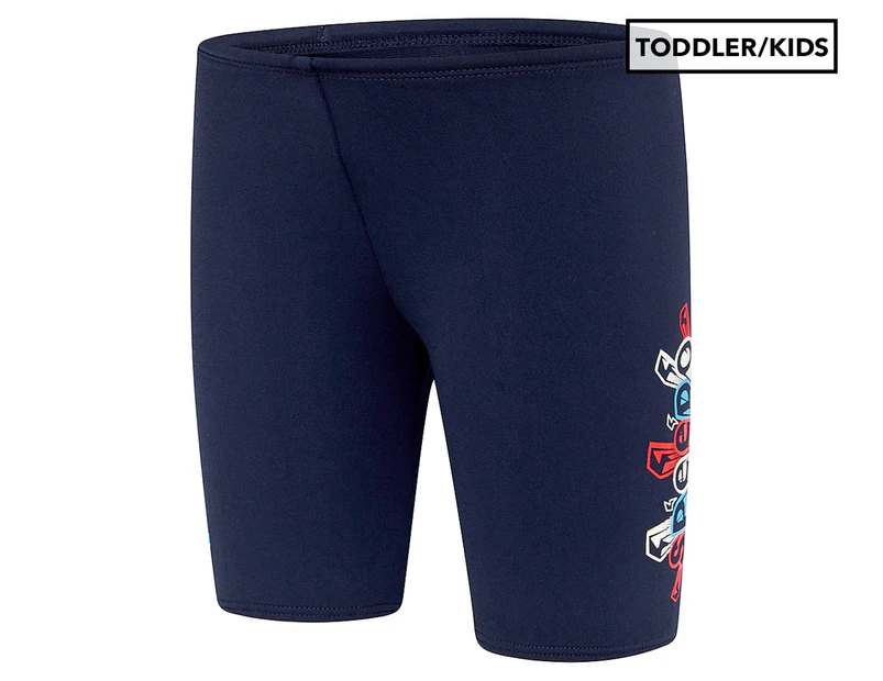 Speedo Toddler/Boys' Logo Jammer Swim Short - Navy/Bolt Zap