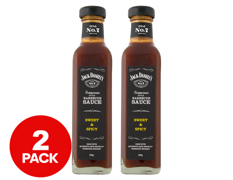 2 x Jack Daniel's Tennessee Style Barbecue Sauce Sweet & Spicy 300g