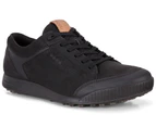 Ecco Street Retro Golf Shoes - Black/Black -  Mens Leather