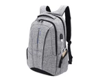 DTBG Unisex 17.3 Inch Laptop Backpack with USB Charging Port-Grey