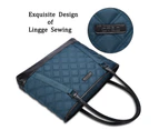 DTBG 15.6 Inch Nylon Classic Diamond Pattern Laptop Tote Bag-Blue