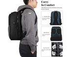 DTBG Unisex 17.3 Inch Nylon Backpack Travel Knapsack-Black