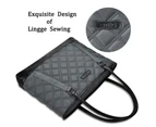 DTBG 15.6 Inch Nylon Classic Diamond Pattern Laptop Tote Bag-Grey