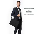 BRINCH Unisex 15.6 Inch Nylon Shoulder Messenger Bag-Black