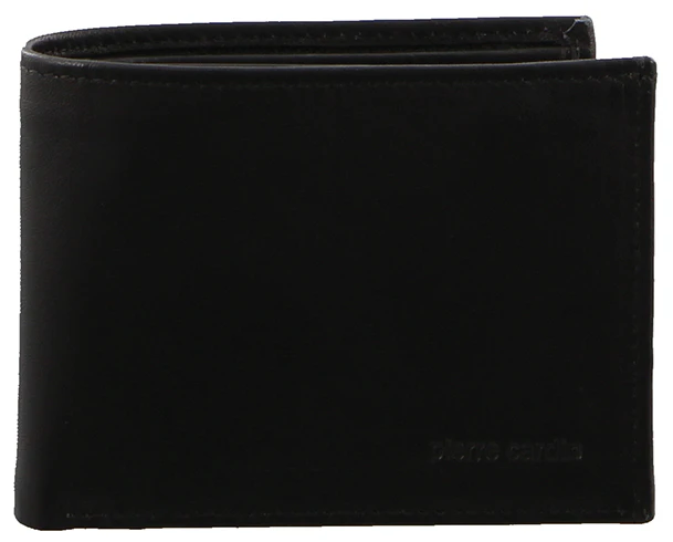 Pierre Cardin Italian Leather Two Tone Tri-Fold Men's Wallet in Black-Midnight