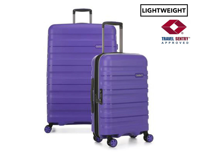 Antler Juno II 2-Piece Hardcase Spinner Luggage/Suitcase Set - Purple