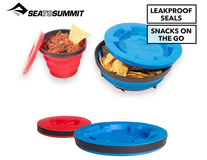 Sea To Summit X-Seal & Go Collapsible Food Container Set - Blue/Red