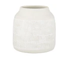 Amalfi Oden Ceramic Handmade Stylish Decorative Vessel Vase Cream 24x25cm