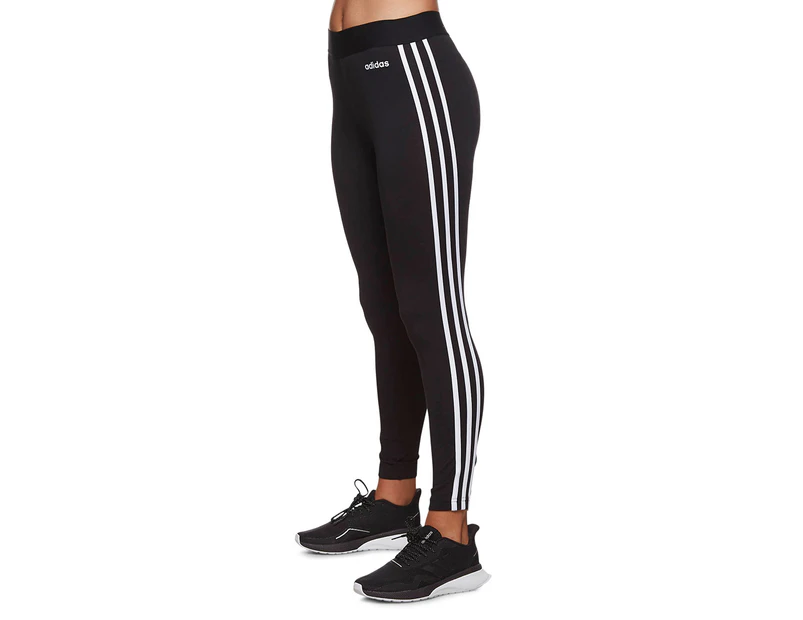 Adidas Women's Essentials 3-Stripes Tights - Black/White