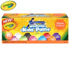 Crayola Neon Colours Washable Kids' Paint 10-Pack