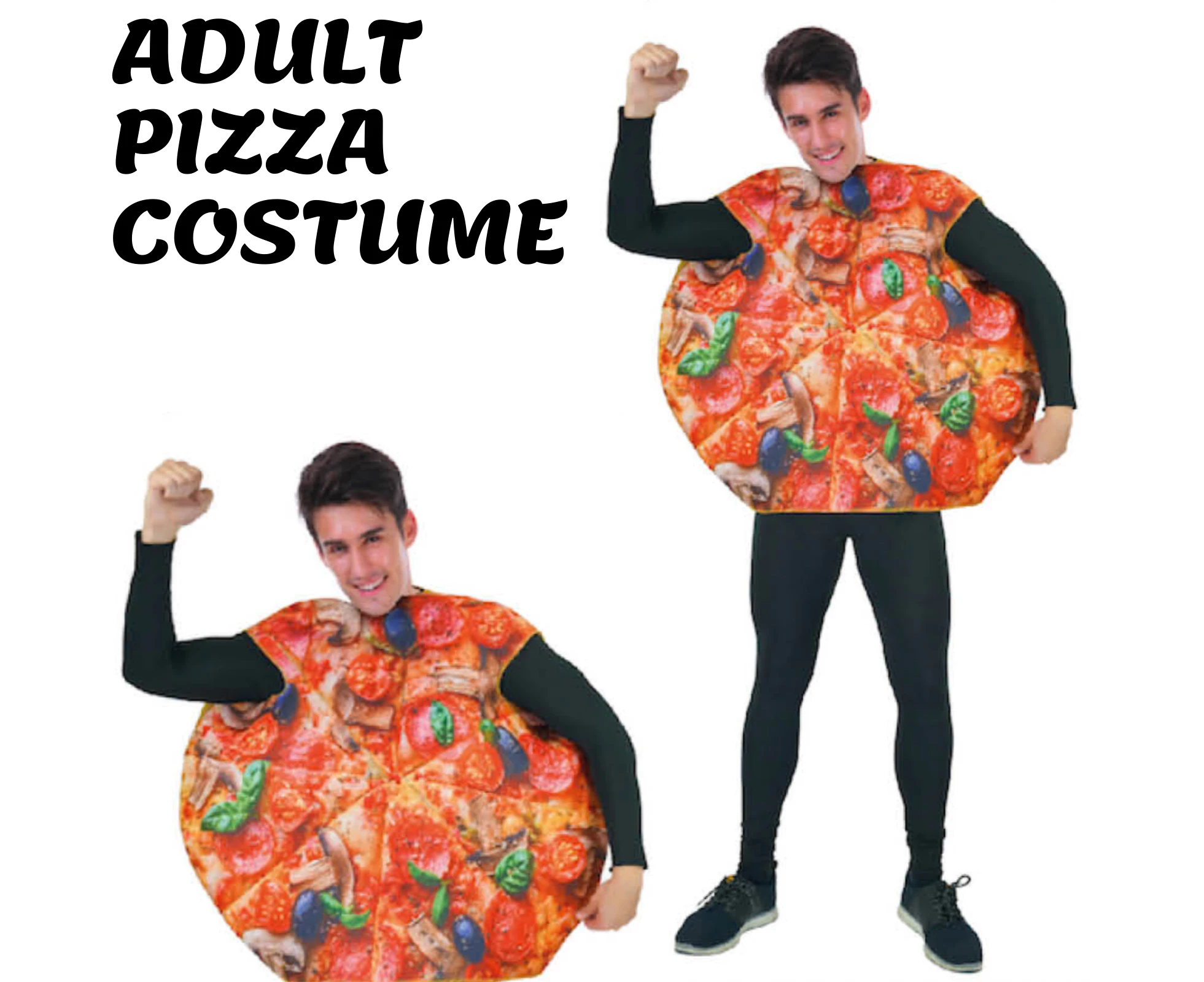 Adult Pizza Costume Halloween Oktoberfest Italy Italian Party Funny Outfit