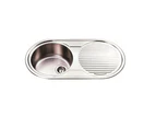 Round Single Left Bowl Sink 915X485mm With Single Drainer
