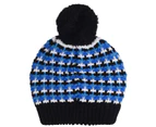 Nevica Unisex Brixen Beanie Hat Headwear - Black/Blue Warm Knit
