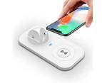 3 in 1 Qi Wireless Charging Station for Android & Apple devices Station Dock - White (AU Stock)
