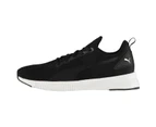 Puma Mens Flyer Runner Running Shoes - Black/Black/White Lace Up Breathable - Black