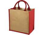 Bullet Chennai Jute Gift Tote (Pack of 2) (Natural/Red) - PF2368