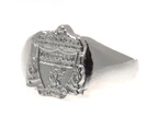 Liverpool FC Official Silver Plated Crest Ring (Silver) - TA4037