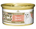 24 x Purina Fancy Feast Classic Recipes Cat Food Gourmet Savoury Salmon 85g
