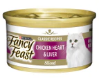 24 x Purina Fancy Feast Cat Food Chicken Hearts & Liver 85g
