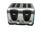 Bos & Sarino 4 Slice Blue Stainless Steel Toaster