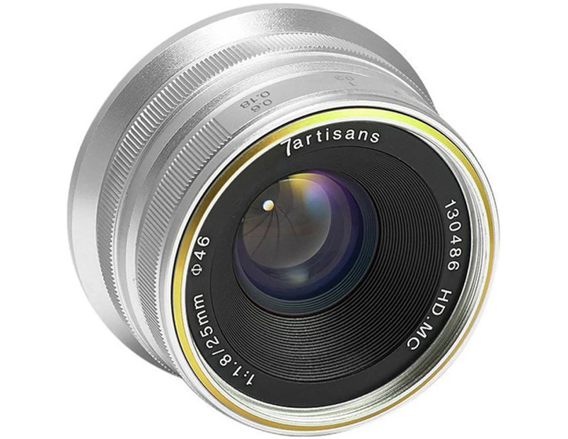 7artisans Photoelectric 25mm f/1.8 Lens for Canon EF-M Mount - Silver