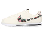 Nike Grade-School Girls' Cortez Basic Vintage Floral Sneakers - Pale Ivory/Black/Pink Tint