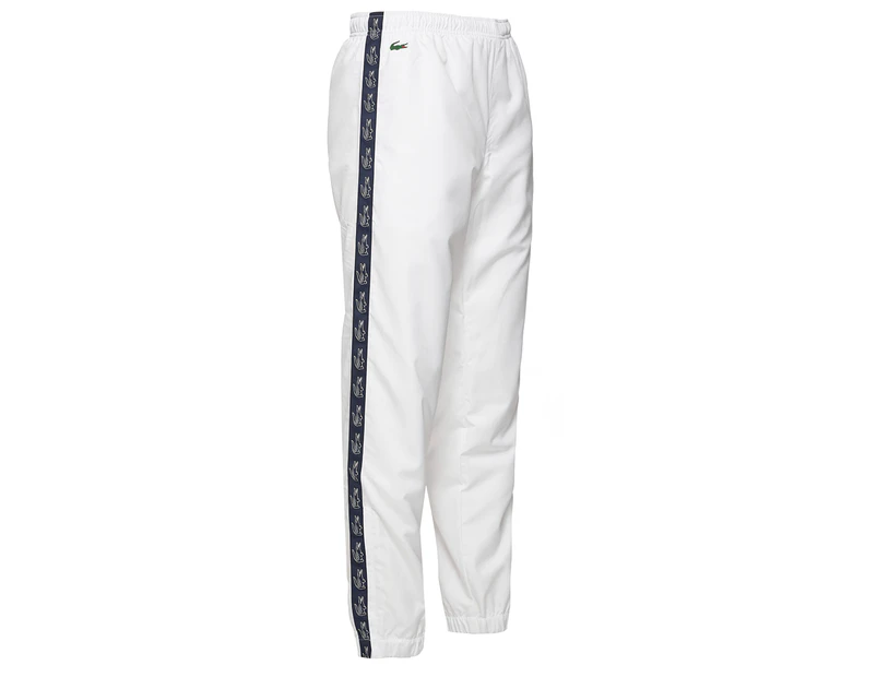 Lacoste Sport Men's Side Taping Logo Trackpants / Tracksuit Pants - White