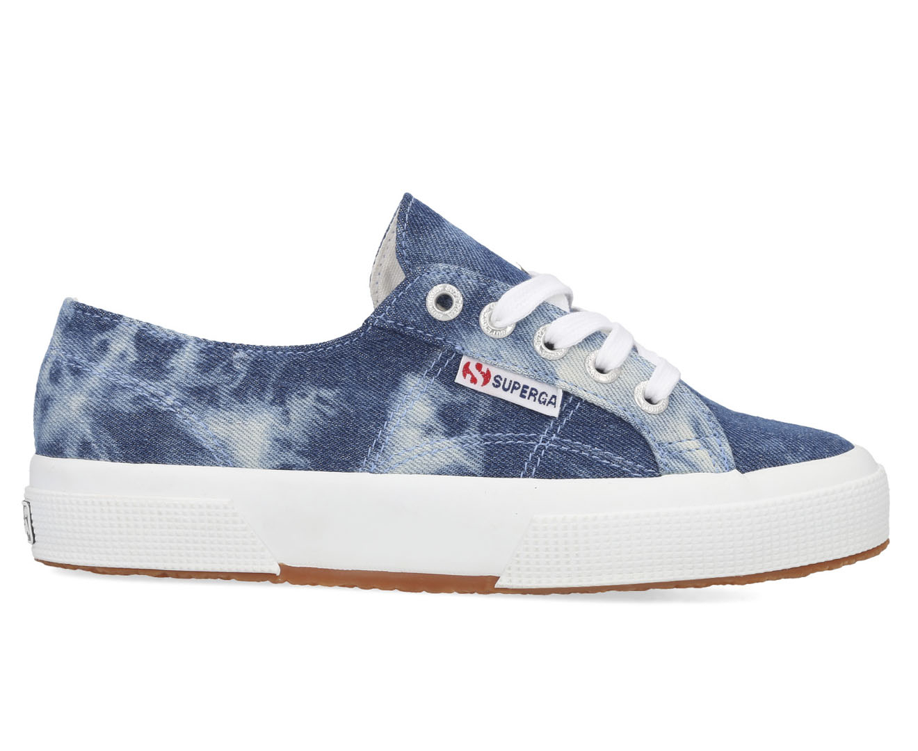 Superga tie outlet dye denim sneakers