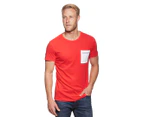 Calvin Klein Jeans Men's Crew Neck Logo Tee / T-Shirt / Tshirt - Tomato Red